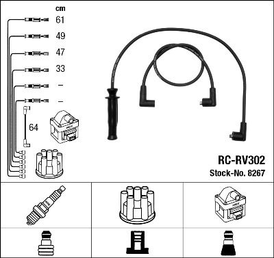 Ignition Cable Kit NGK 8267