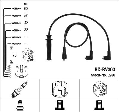 Ignition Cable Kit NGK 8268