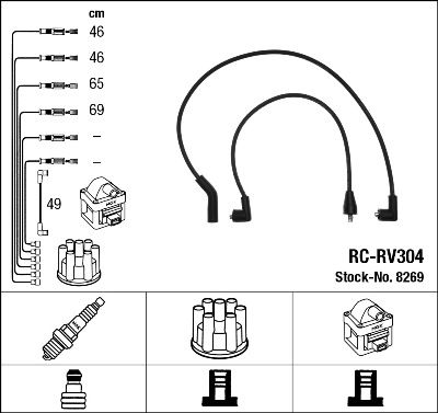 NGK 8269 Ignition Cable Kit