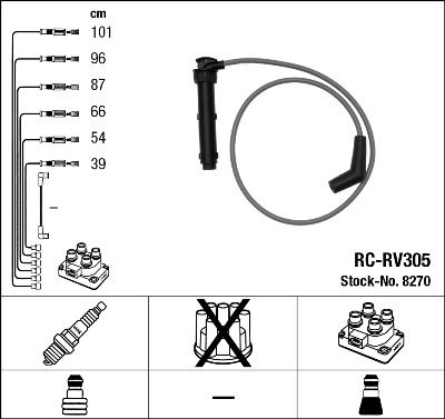 Ignition Cable Kit NGK 8270