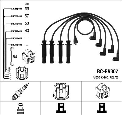 Ignition Cable Kit NGK 8272