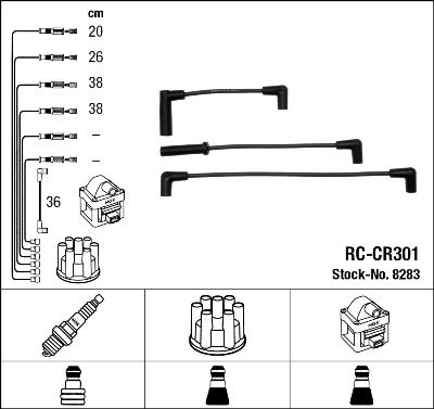 Ignition Cable Kit NGK 8283