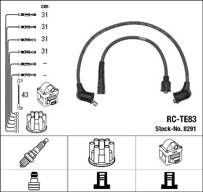 Ignition Cable Kit NGK 8291