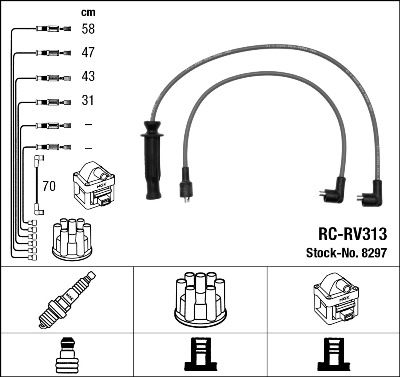 Ignition Cable Kit NGK 8297