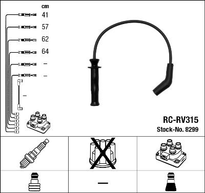 Ignition Cable Kit NGK 8299