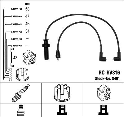 Ignition Cable Kit NGK 8461