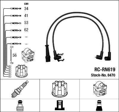 Ignition Cable Kit NGK 8470