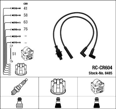 Ignition Cable Kit NGK 8485