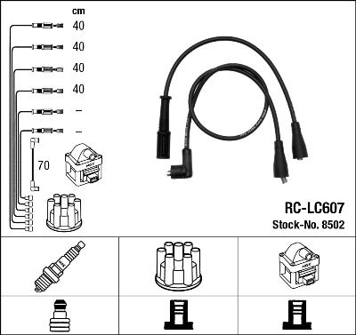 NGK 8502 Ignition Cable Kit