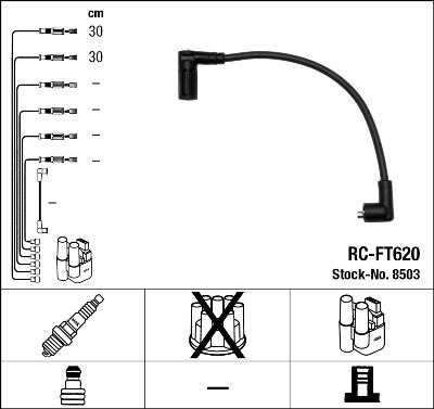 Ignition Cable Kit NGK 8503