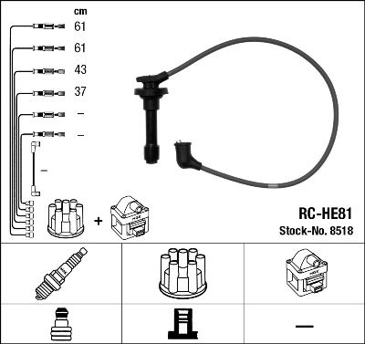 Ignition Cable Kit NGK 8518