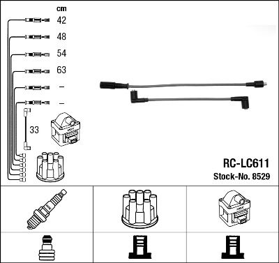 NGK 8529 Ignition Cable Kit