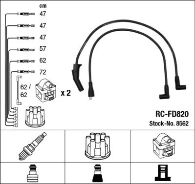 NGK 8562 Ignition Cable Kit