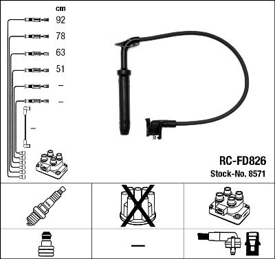 NGK 8571 Ignition Cable Kit