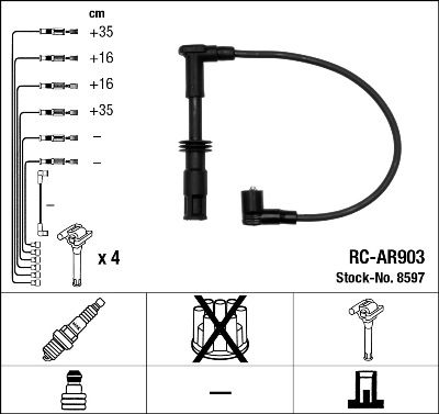 NGK 8597 Ignition Cable Kit