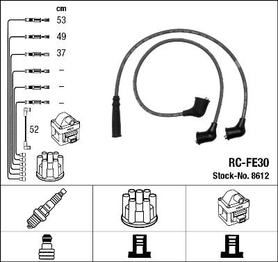 Ignition Cable Kit NGK 8612