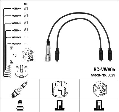 Ignition Cable Kit NGK 8623