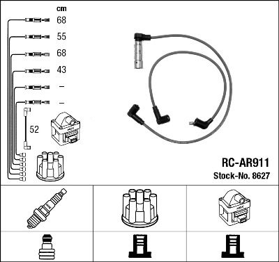 Ignition Cable Kit NGK 8627