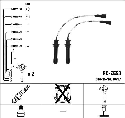 NGK 8647 Ignition Cable Kit