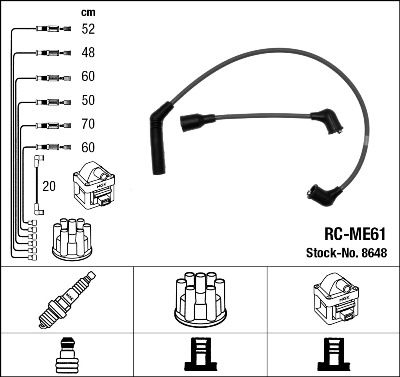 Ignition Cable Kit NGK 8648