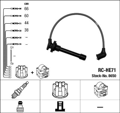 Ignition Cable Kit NGK 8650
