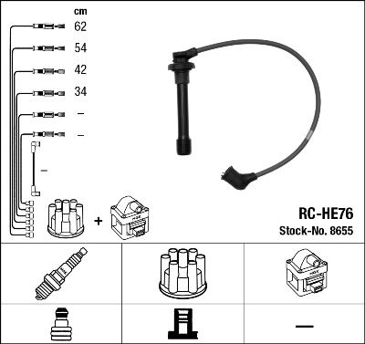 Ignition Cable Kit NGK 8655