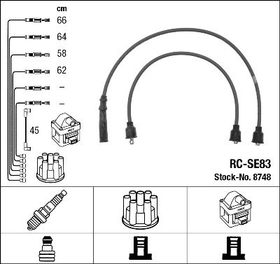 Ignition Cable Kit NGK 8748