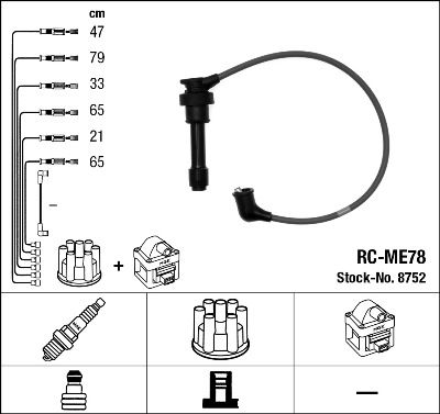Ignition Cable Kit NGK 8752