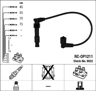 Ignition Cable Kit NGK 8822