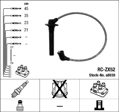 NGK 8839 Ignition Cable Kit