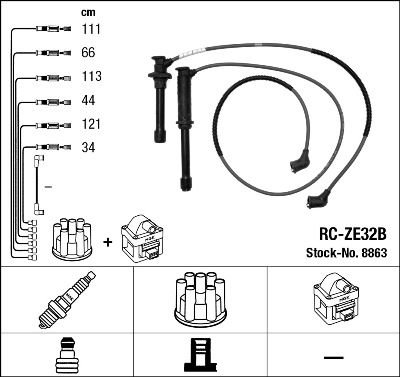 Ignition Cable Kit NGK 8863