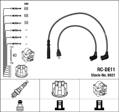 NGK 8921 Ignition Cable Kit