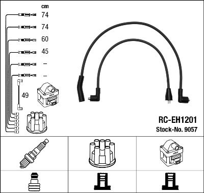 Ignition Cable Kit NGK 9057