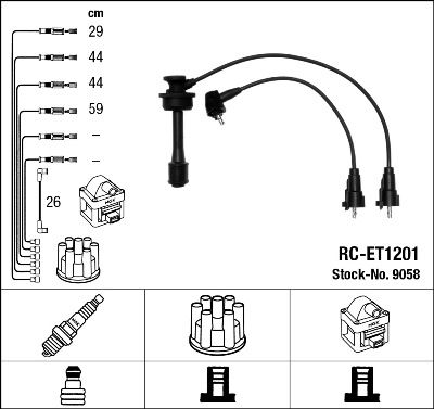 Ignition Cable Kit NGK 9058