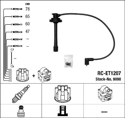 Ignition Cable Kit NGK 9098