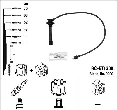 Ignition Cable Kit NGK 9099