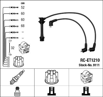 Ignition Cable Kit NGK 9111