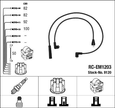 NGK 9120 Ignition Cable Kit