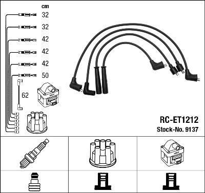 NGK 9137 Ignition Cable Kit
