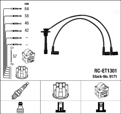 Ignition Cable Kit NGK 9171