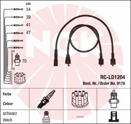 NGK 9176 Ignition Cable Kit