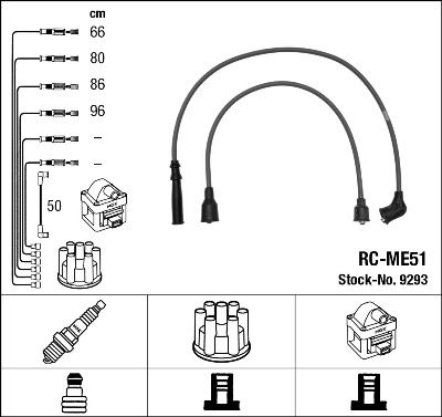 Ignition Cable Kit NGK 9293