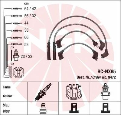 Ignition Cable Kit NGK 9472