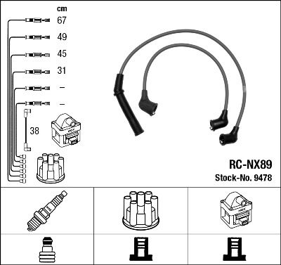 Ignition Cable Kit NGK 9478