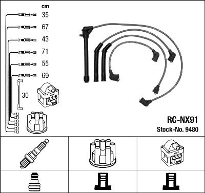 NGK 9480 Ignition Cable Kit