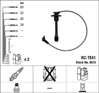 Ignition Cable Kit NGK 9616