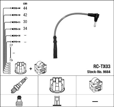 Ignition Cable Kit NGK 9664