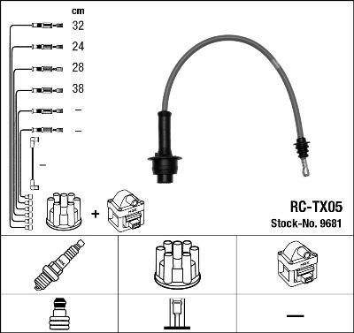 Ignition Cable Kit NGK 9681