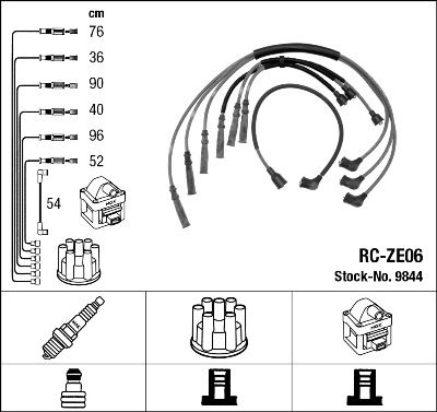 NGK 9844 Ignition Cable Kit