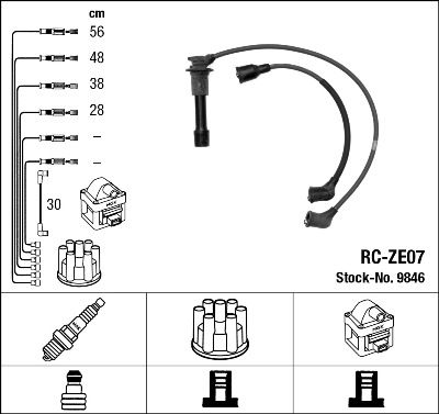 Ignition Cable Kit NGK 9846